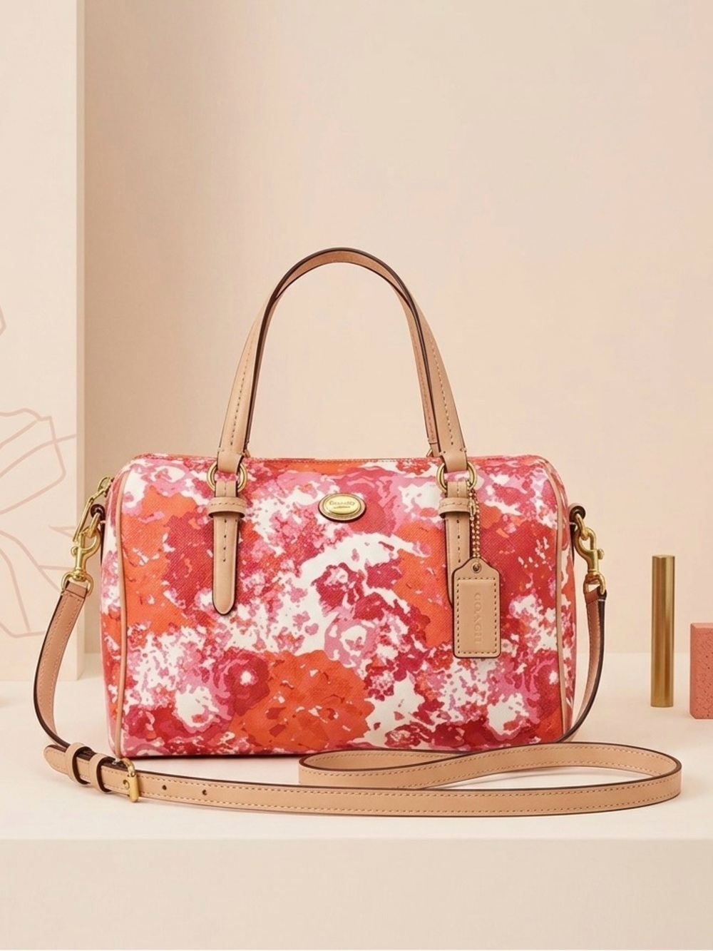 🌸 Coach Peyton Bennett Mini Satchel in Vibrant Floral Print 🌸